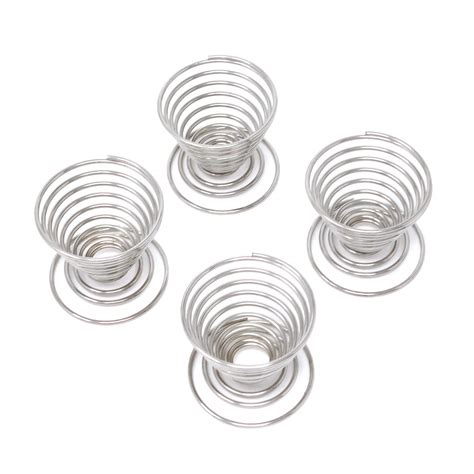 Buy Honbay 4PCS Stainless Steel Spring Wire Tray Egg Cups Holder ...