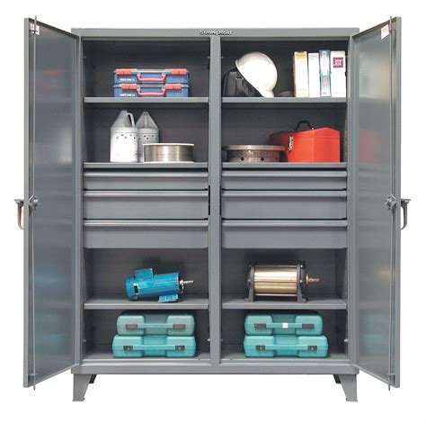 STRONG HOLD Heavy Duty Storage Cabinet, Dark Gray, 78 in H X 60 in W X 24 in D, Assembled ...