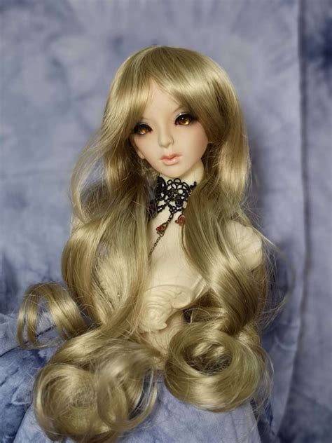 Dolls & Bears BJD Doll 1/3 8-9 Wig Long Curly Braids Hair Real 100% ...