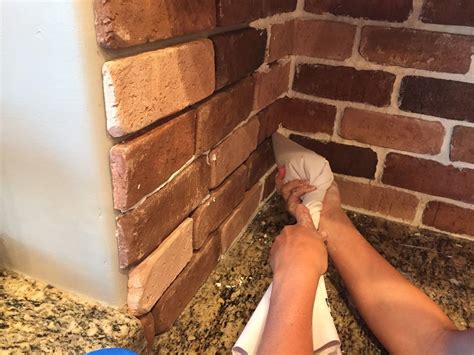 Do-It-Yourself Brick Veneer Backsplash | Sunroom, Bricks and Tutorials