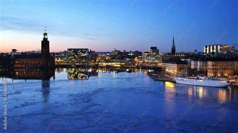 Stockholm city by night Stock Video | Adobe Stock