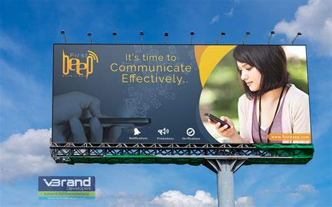 Hoarding Design Services for First Beep Pune | V Brand Developers | Brand Design, Graphic Design ...