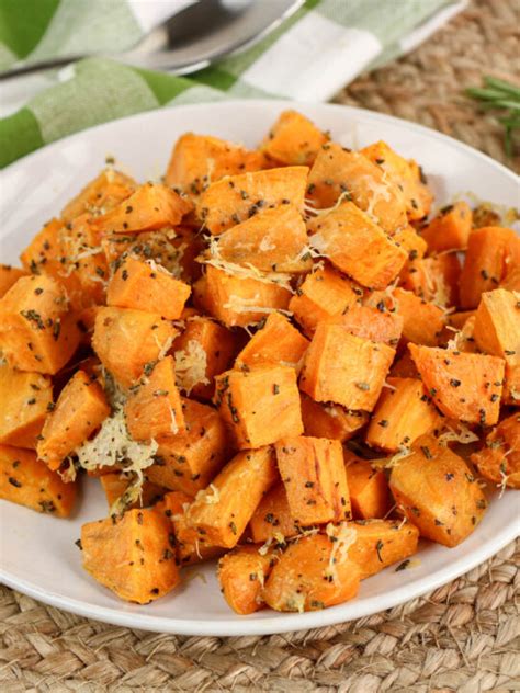 Need a New Side Dish? Try Parmesan and Rosemary Roasted Sweet Potatoes!