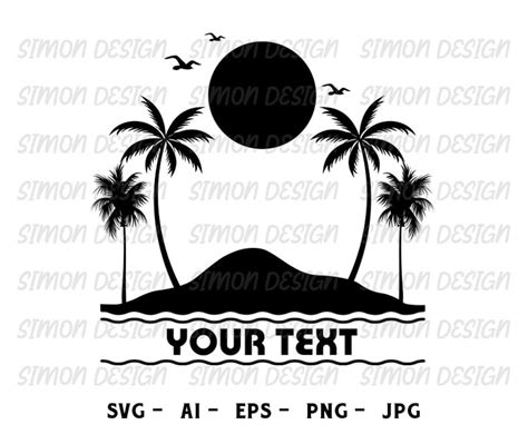 Ocean Sunset Palm Tree Svg Boat Svg Sunset Svg Transf - vrogue.co