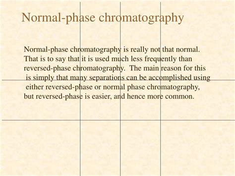 PPT - NORMAL-PHASE CHROMATOGRAPHY PowerPoint Presentation, free ...