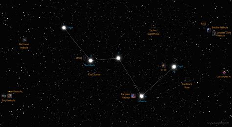 Cassiopeia Constellation | Star Map & Facts | Go Astronomy