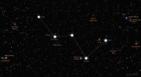 Cassiopeia Constellation | Star Map & Facts | Go Astronomy