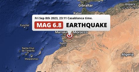 On Friday Evening a DESTRUCTIVE M6.8 Earthquake struck near Marrakesh ...