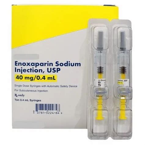 Enoxaparin Prefiled Syringe at Rs 140/piece | Pharmaceutical Injection in Surat | ID: 25772206455