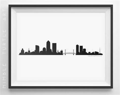 Jacksonville Skyline Silhouette Printable Skyline Jacksonville Florida ...