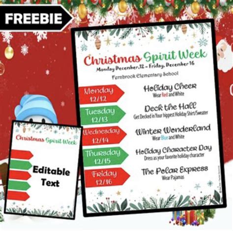 Christmas Spirit Week Ideas