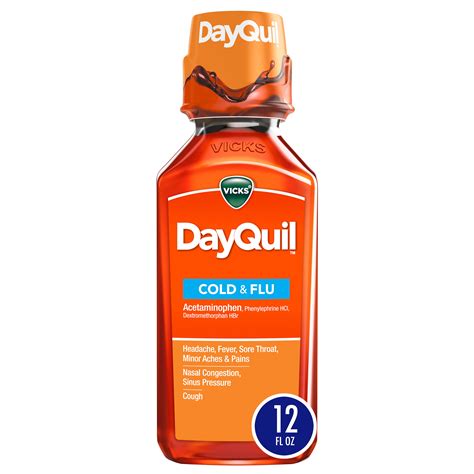 Vicks DayQuil Multi-Symptom Relief Cold & Flu Liquid, 12.0 OZ