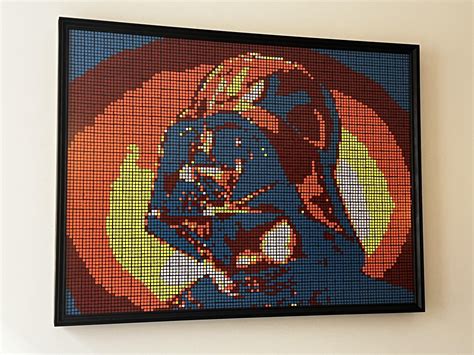 Lord Vader - 1,200 Rubik’s Cube Mosaic : r/StarWars