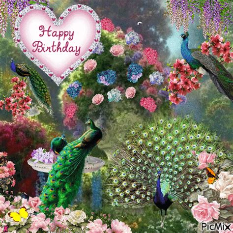 Peacock Happy Birthday Gif Pictures, Photos, and Images for Facebook, Tumblr, Pinterest, and Twitter