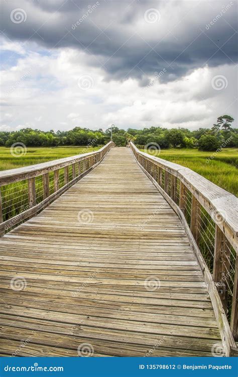 Boardwalk at Shem Creek in Mount Pleasant South Carolina Stock Photo ...