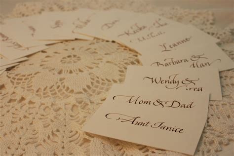 Sally Sanders Calligraphy & Design: Wedding Name Cards