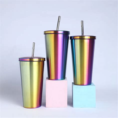 Thermos Tumblers Straw Stainless Steel Skinny Tumbler With Lid And ...