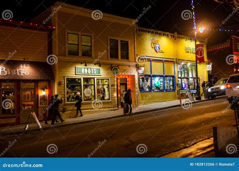 The Main Street of Park City at the Sundance Film Festival Time. Utah ...