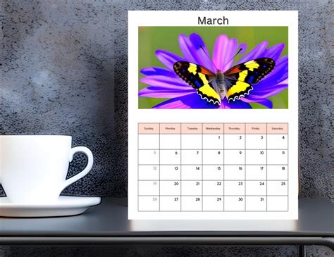 2023 Monthly Calendar, Printable Download, Butterfly Calendar ...