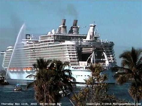 Allure of the Seas First Arrival at Port Everglades : Webcam Time-lapse ...