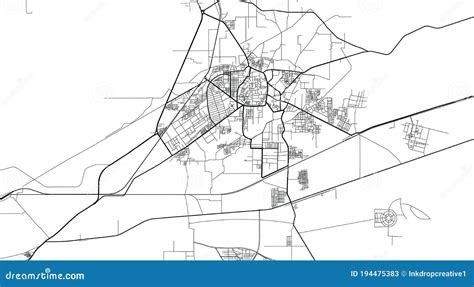 Urban Vector City Map Of Bahawalnagar, Pakistan, Asia | CartoonDealer ...