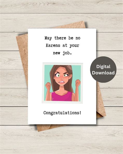 Printable New Job, Printable New Job Card Funny, Digital New Job Card, 5x7 Greeting Card ...