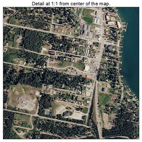 Aerial Photography Map of Lakeside, MT Montana