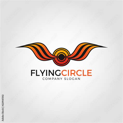 Flying Circle Logo template Stock Vector | Adobe Stock