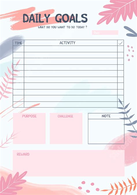 Adorable Daily Routine Word Template And Google Docs For Free Download