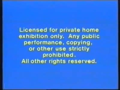 Syme Home Video (Warning Screen) - Audiovisual Identity Database