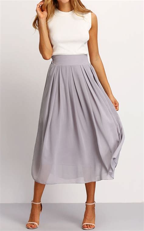 How to Wear Midi Skirts: 20 Hottest Summer /Fall Midi Skirt Outfit ...