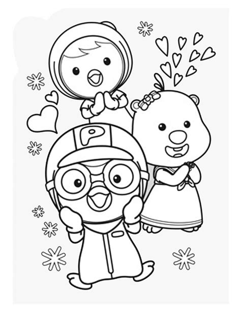 Pororo the Little Penguin 55 Coloring Page. | Etsy