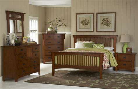 Mission Style Bedroom Sets / Mission Style Medium Oak Finish Bedroom w ...