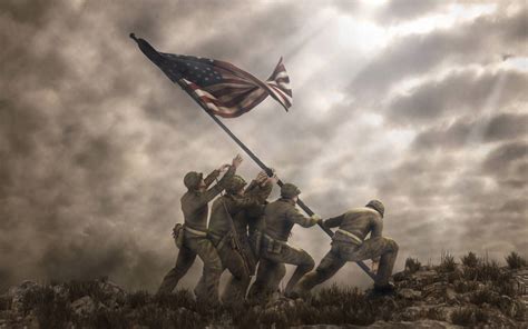 Download Raise Military American Flag Wallpaper | Wallpapers.com