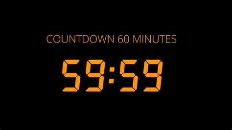 Countdown 60 Minute | 1 Hour Timer | 60 Minutes Timer - YouTube