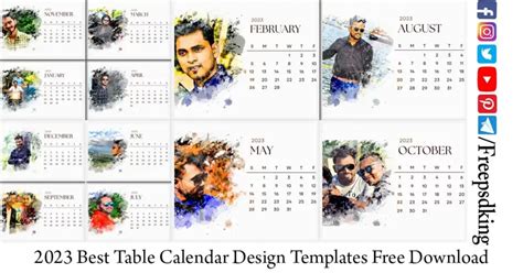 Table Calendar Design 2023 Free Download (Desk Calendar 2023)