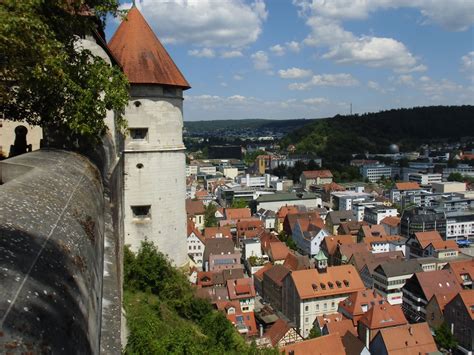 The castle of Hellenstein above the city of Heidenheim an der Brenz in Germany. Castle, Germany ...