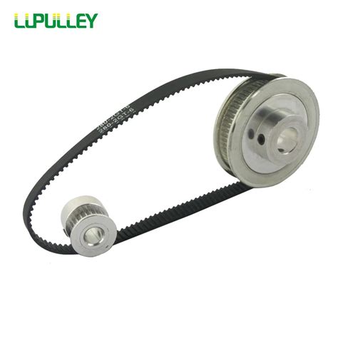 LUPULLEY GT2 Timing Pulley Belt Set 2GT 16T:60T 20T:60T 30T:60T 40T:60T Reduction Synchronous ...