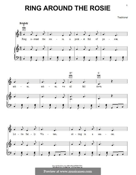 Ring Around the Rosie by folklore - sheet music on MusicaNeo