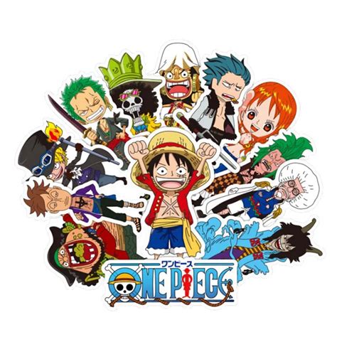 48pcs/Lot One Piece Anime Wall Stickers For Laptop Sticker Fridge ...