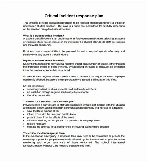 Incident Response Report Template | Stcharleschill Template | Emergency response plan, How to ...