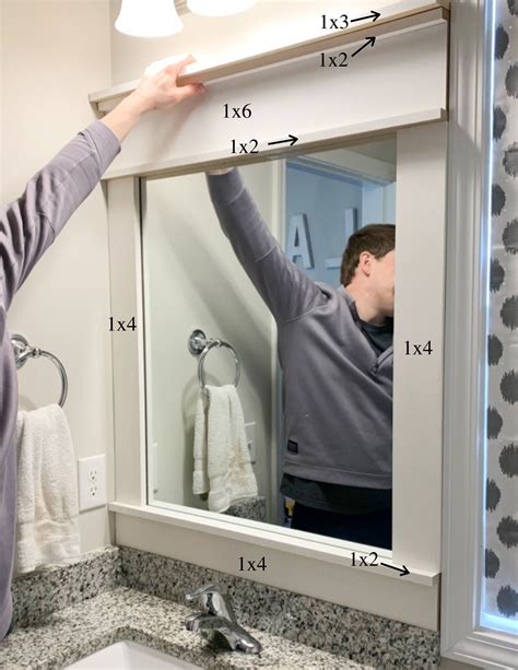 DIY: How to Frame A Builder-Grade Bathroom Mirror - Home and Hallow