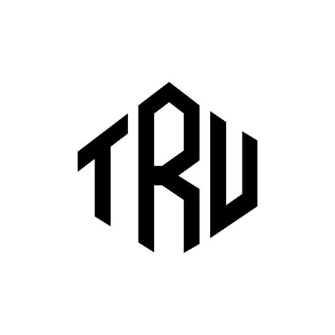 TRU letter logo design with polygon shape. TRU polygon and cube shape ...