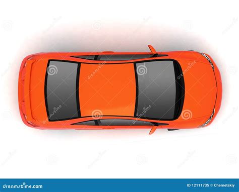 Compact red car top view stock illustration. Illustration of roadster - 12111735