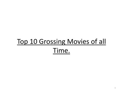 Top 10 Grossing Movies Of All Time | PPT