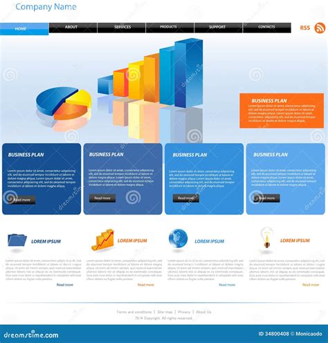 Website Template Design Royalty Free Stock Photos - Image: 34800408