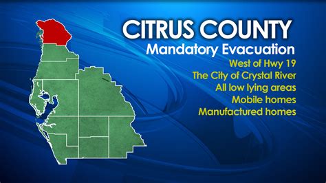 Citrus County Evacuation Map