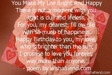 Love Birthday Poems