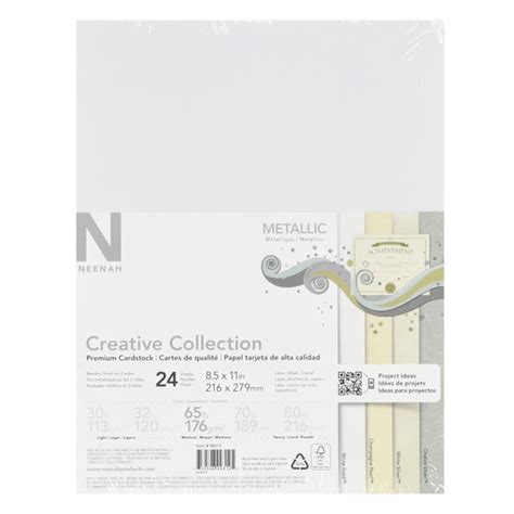 Neenah Metallic Cardstock 8.5"X11" 24/Pkg-4 Colors/6 Each - Walmart.com - Walmart.com