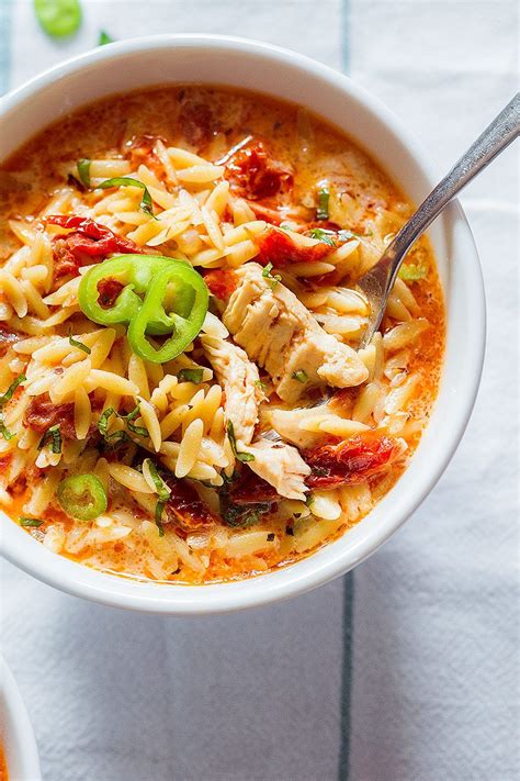 Chicken Orzo Soup Recipe with Sun-dried Tomatoes — Eatwell101